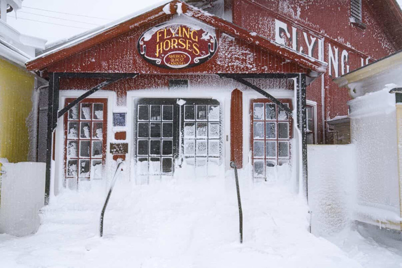 Blizzard buries Island