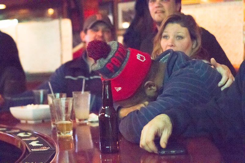 Jaryl Wilson hangs his head at the end of the second quarter.