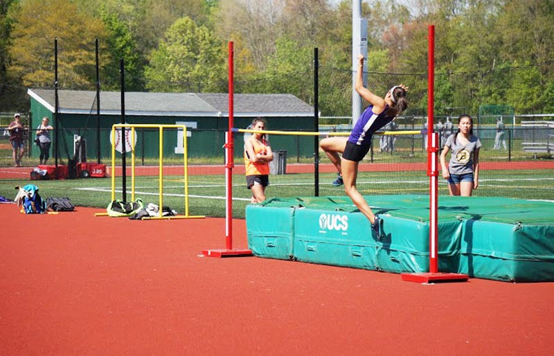 Madison Moreis in the high jump.