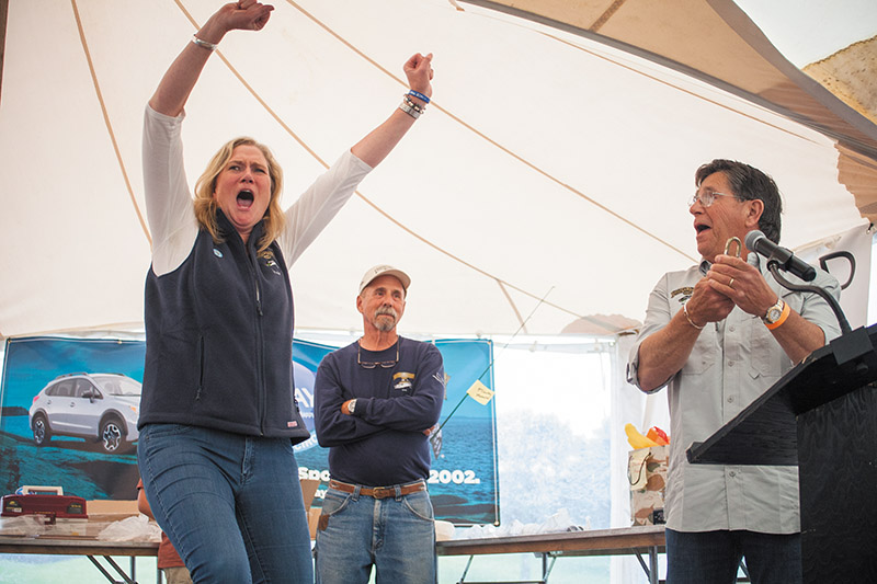 Trish Lyman reacts to the winning “click.”