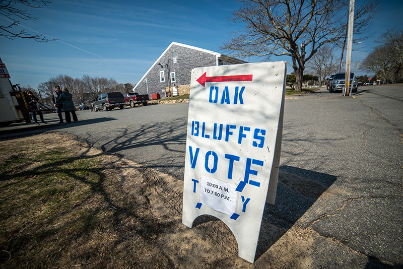 The Oak Bluffs voting is held at the Oak Bluffs library.