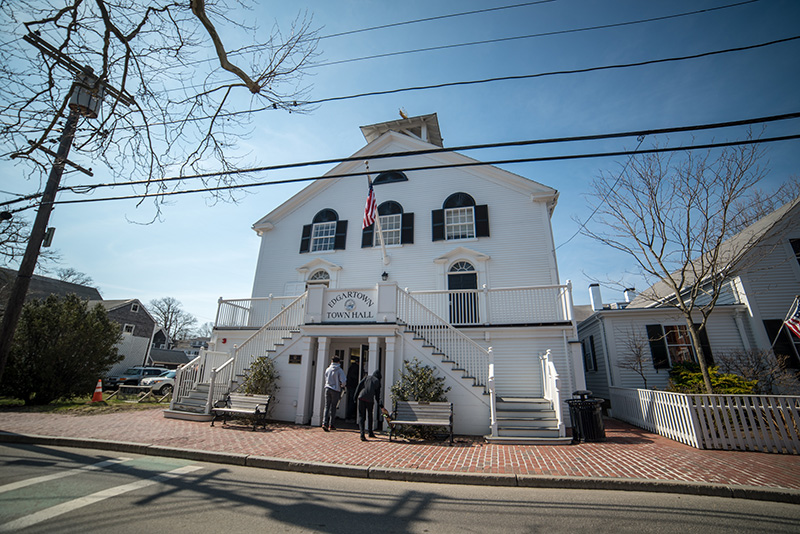 Edgartown voting is held at the Edgartown Town Hall.