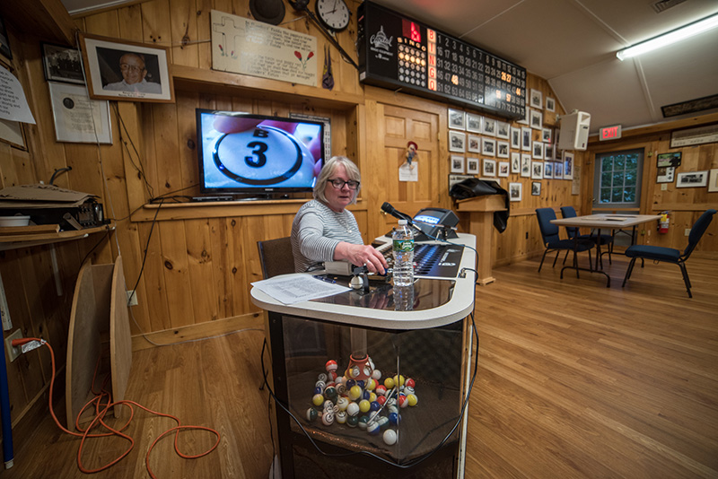Nancy Nevin called bingo Monday night at the American Legion.