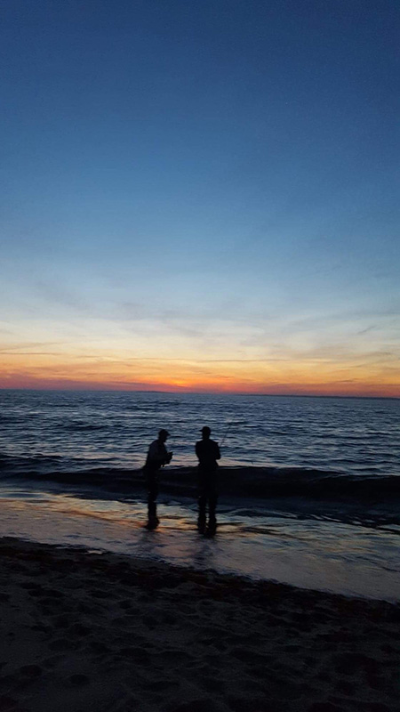 Gavin Smith and Gary Stuber fishing.