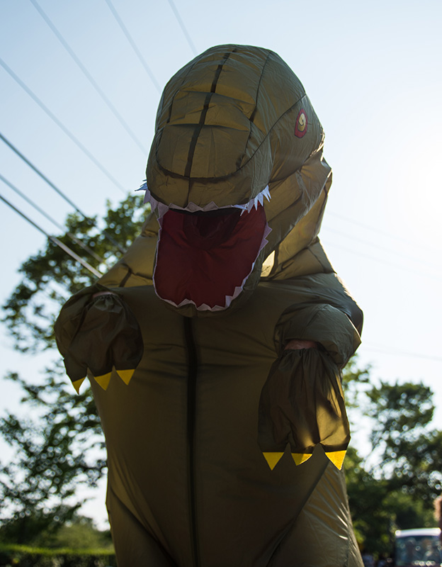 Dinosaurs were the main attraction of the Jurasic Park themed float.
