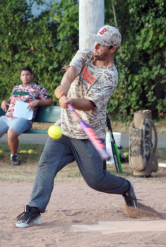 Keith Crossland makes contact for the ‘Canes.