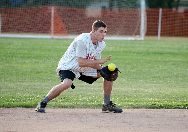 Miles McCreary of the Brewhas plays the sure hop at short.