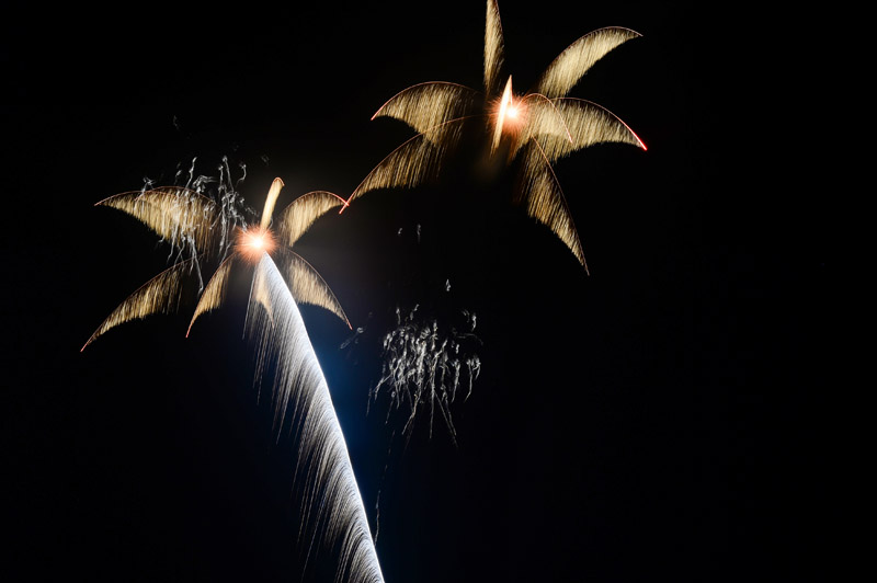 Fireworks light up the sky for the annual event in Oak Bluffs.