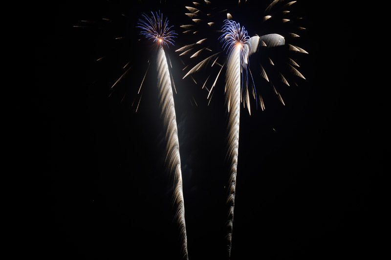 Fireworks light up the sky for the annual event in Oak Bluffs.