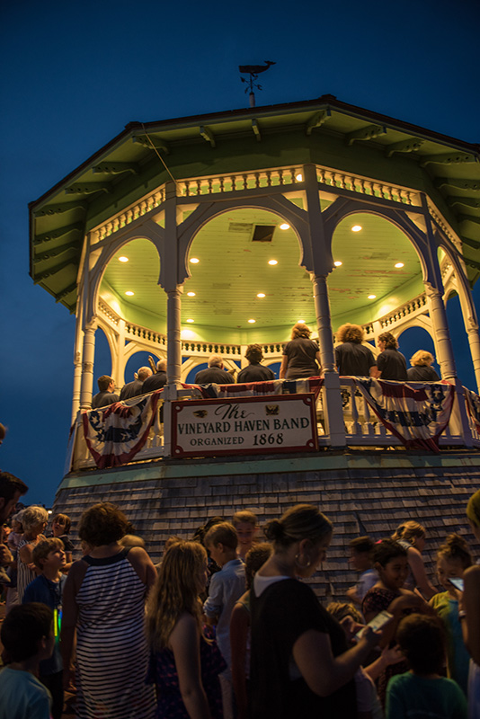 The Vineyard Haven Band played before the fireworks.