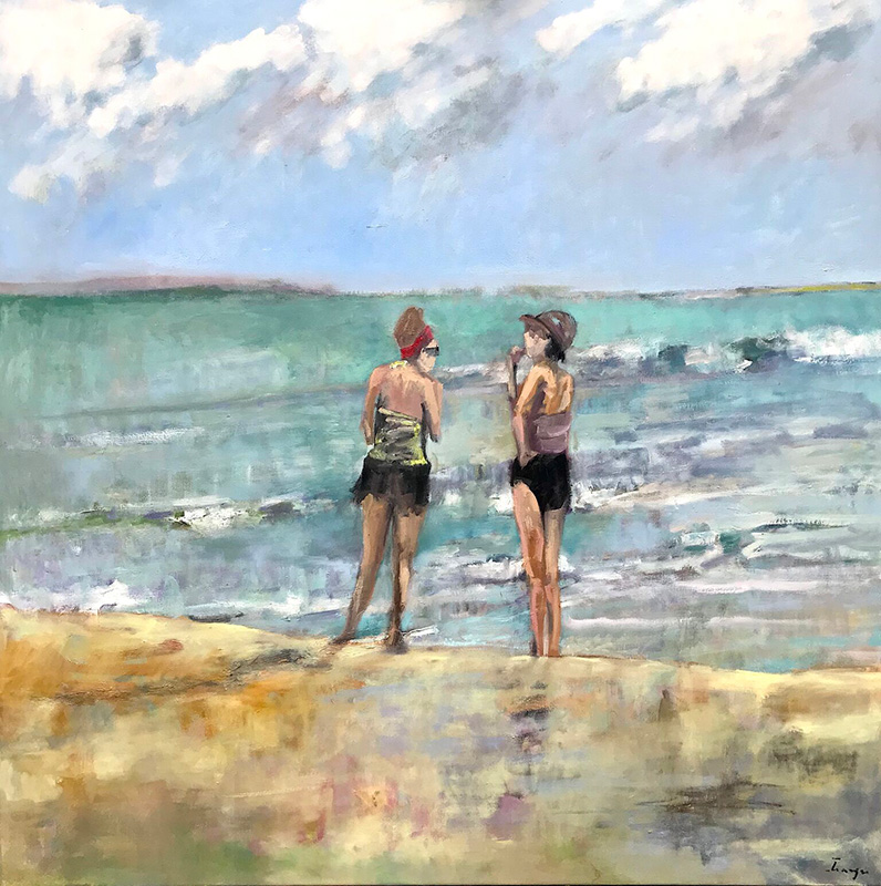“Chit Chat” Oil on canvas, 44 x 44 inches, Northwater Gallery.