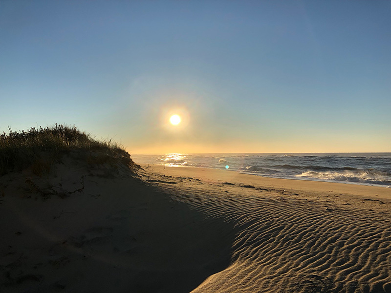 Sunset at the beach.