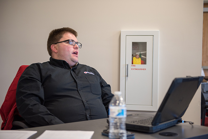 American Red Cross shelter training instructor Edward Blanchard.