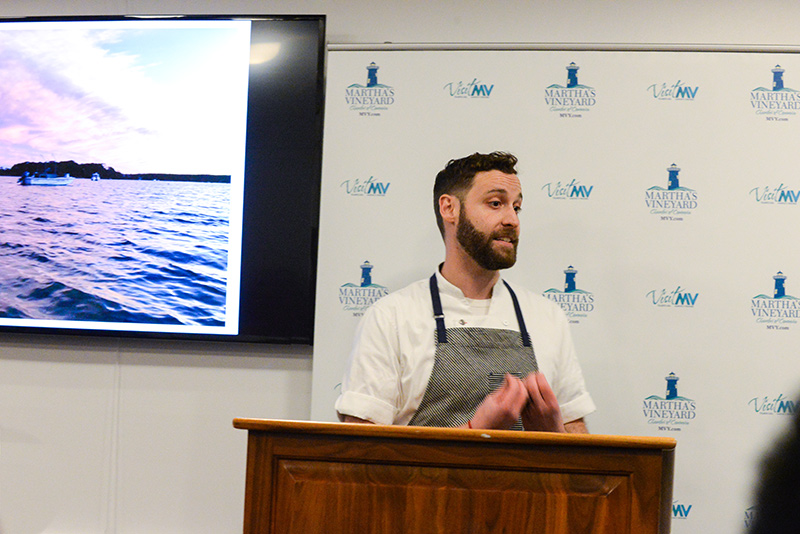 Gavin Smith pitches his “Food Minded Fellow” podcast with passion.