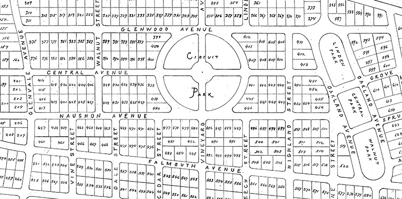 The manicured, imaginary streets of Glenwood, West Tisbury, 1876.