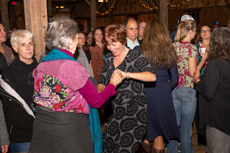 Jessie Leamanm, of Vineyard Haven, dances at the Barn Raiser’s Ball.