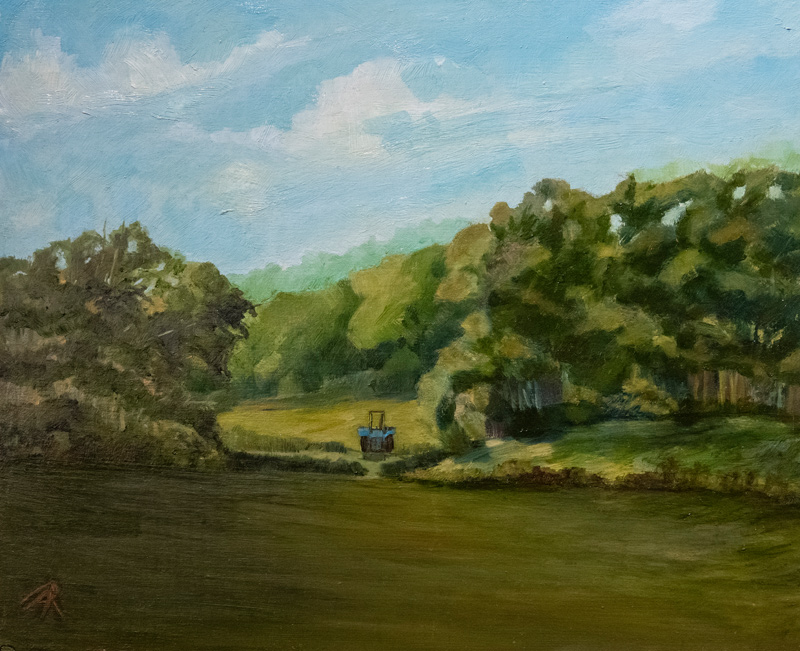 “Fields of Green,” Oil on Linen.