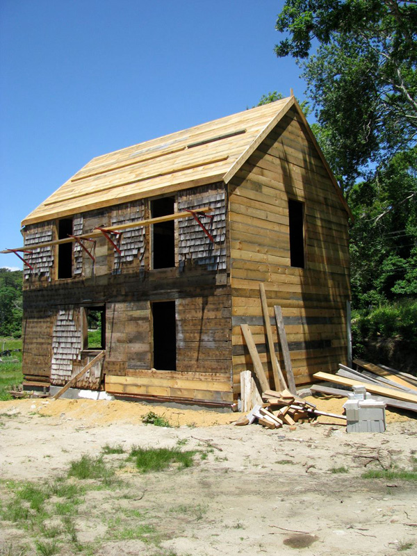 Barn outside new wall