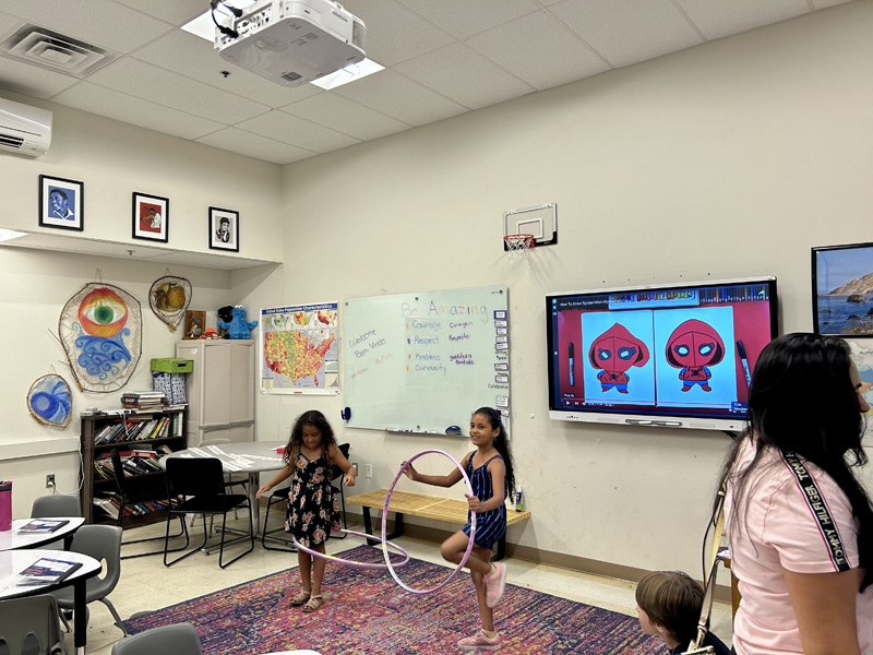 Teachers encouraged students to have fun while learning.