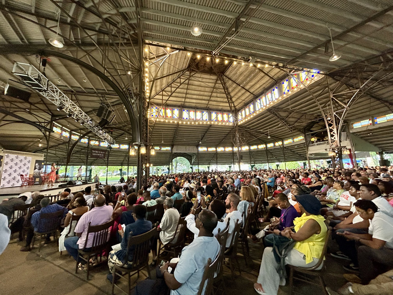 There was a full house at the Tabernacle for Holder’s talk.