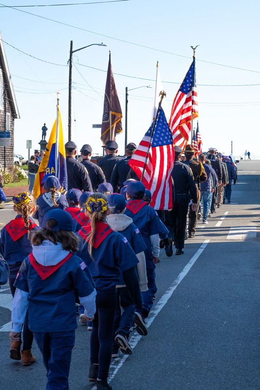 The Veteran’s Day parade processed to Owen Park.