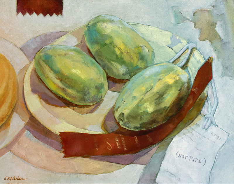 not_ripe_paw_paws_still_life_painting_artist_elizabeth_r_whelan.