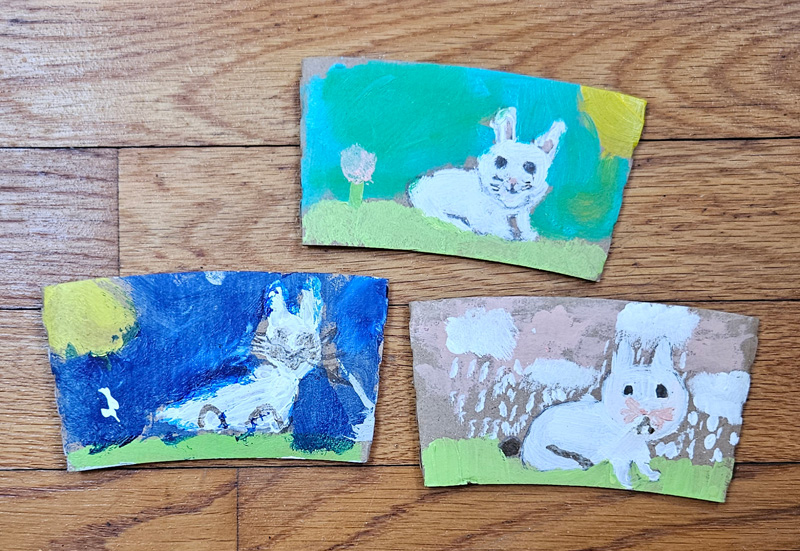 Coffee sleeves painted by Miss Lani’s students.