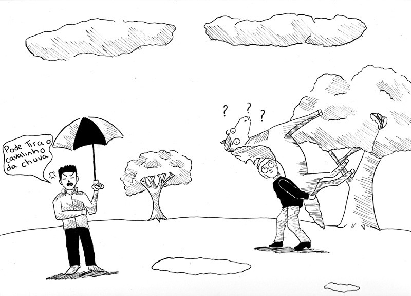Gag Cartoon_Tirar O Cavalinho Da Chuva_Ana Paula Costa