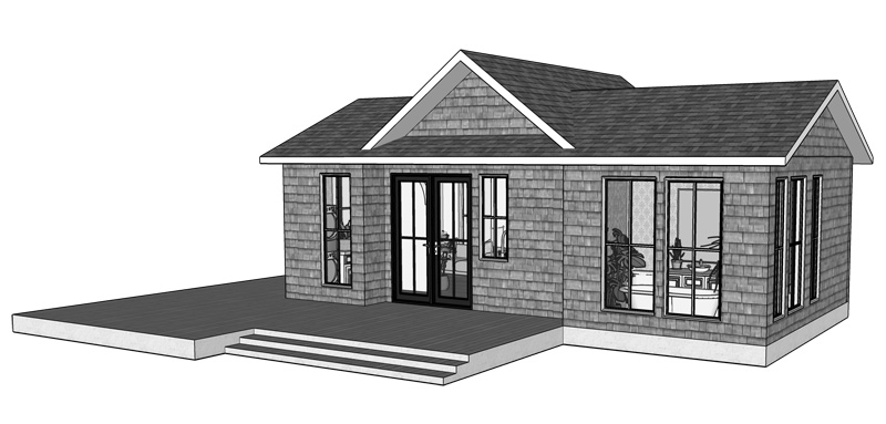 Leela Khelalfa_3_4 View_500 sq ft House_Design & Architecture
