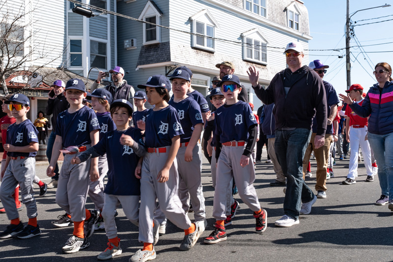 The Tigers team processed in the parade.