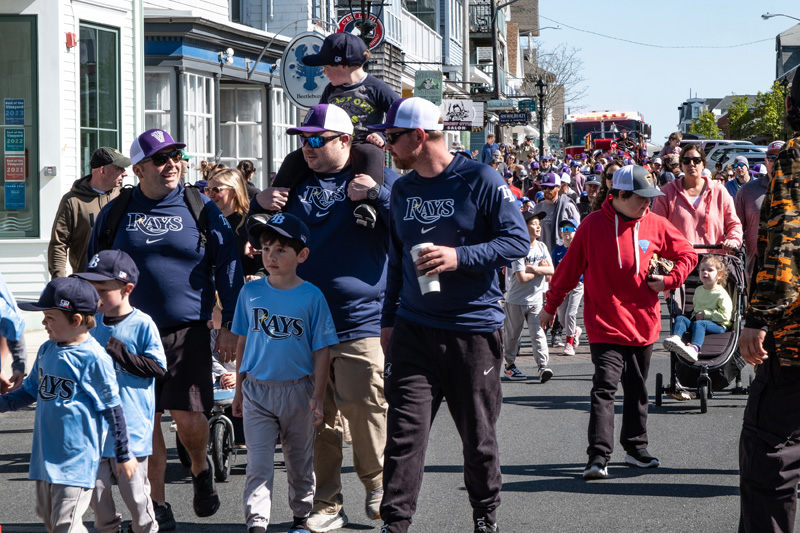 the Little League opening day parade was festive and the weather was glorious!