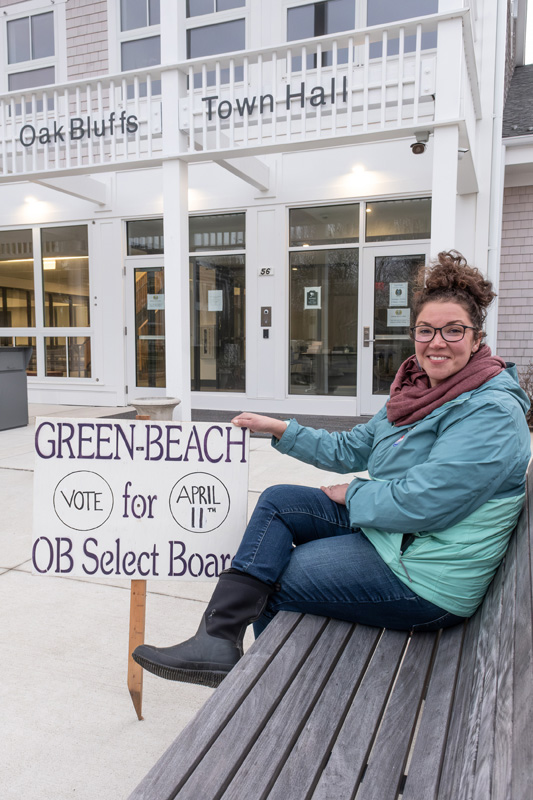 Emma Green-Beach successfully won re-election as an Oak Bluffs Selectperson.