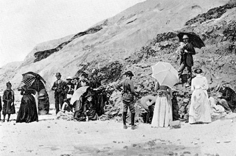 Tourists at Cliffs Fancy Dress 1800s.