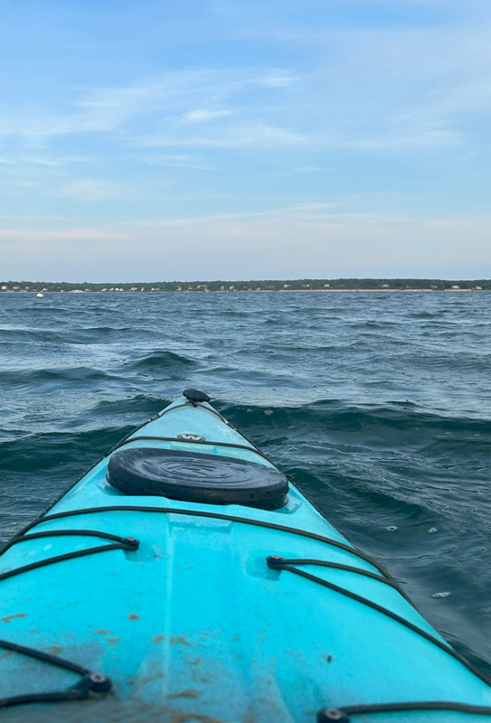 The seas bristled with wind on the return trip.