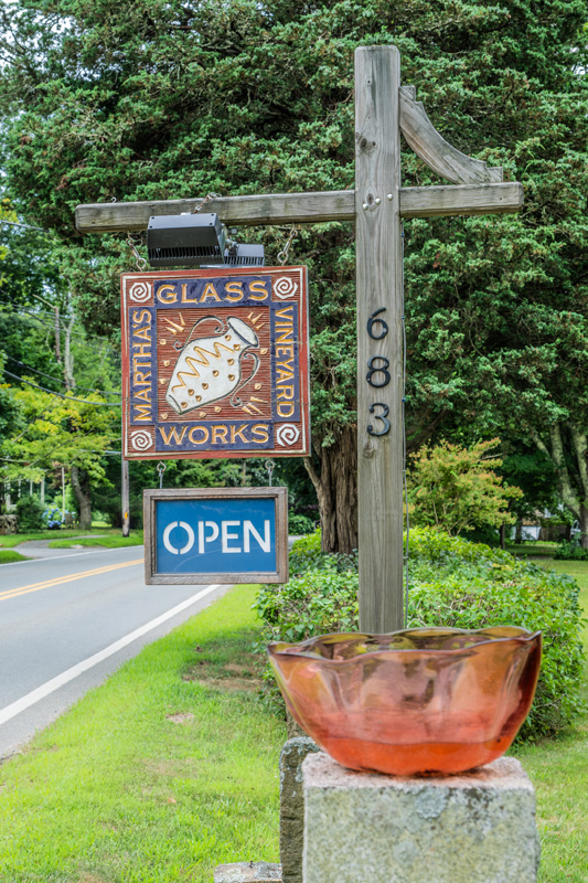 Drop by MV Glassworks on State Road in West Tisbury.
