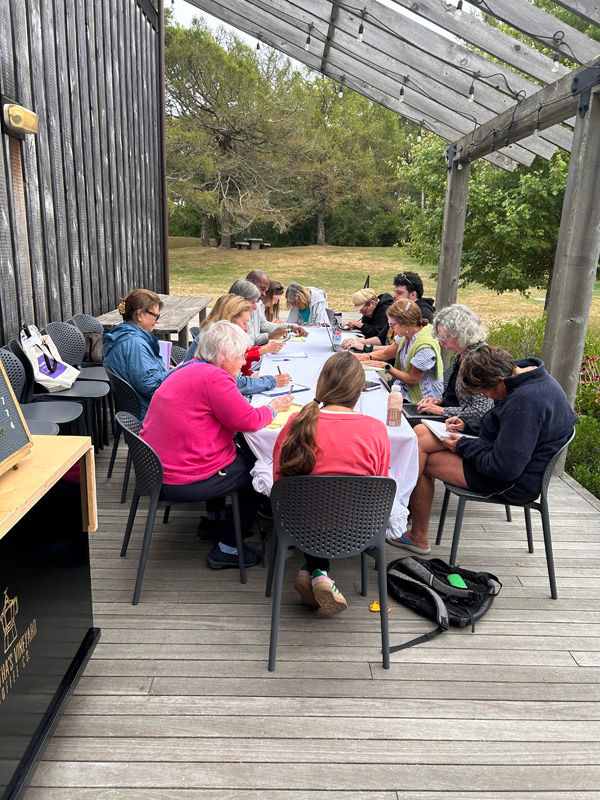 Attendees partaking in Wake up and Write with Kate Feiffer