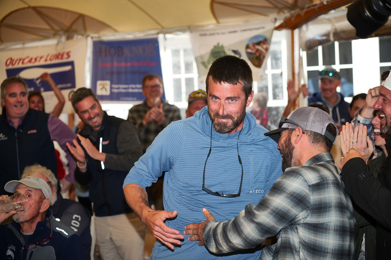 Sam Bell ecstatic after winning a new 22-foot Sisu boat made by Eastern Boats.