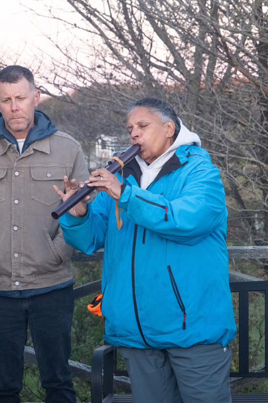 Carole Vandal played thoughtful music to honor our loved ones who have passed.