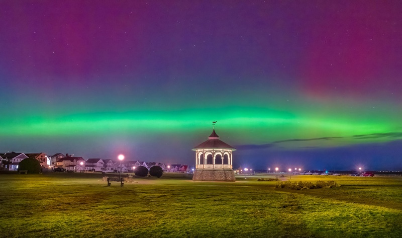 Red and green streak Island skies - MV Times