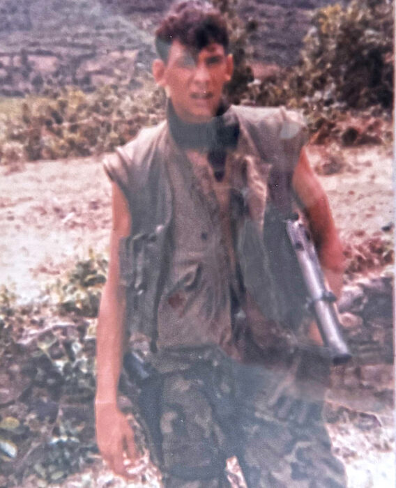 A 20-year-old Woody Williams in Vietnam.