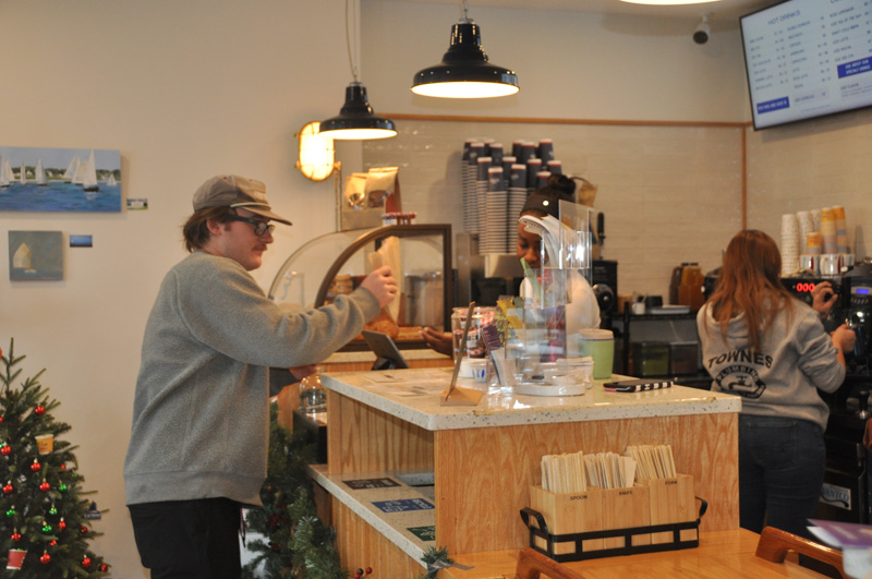 Tom Smith buys a Halva Chocolate Chip cookie at Catboat.