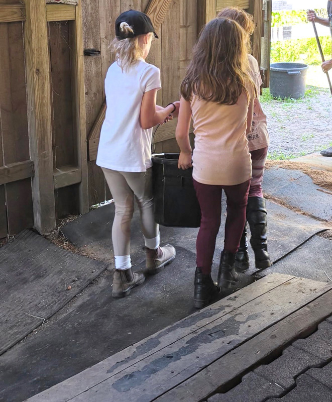 Teamwork makes chores more fun.