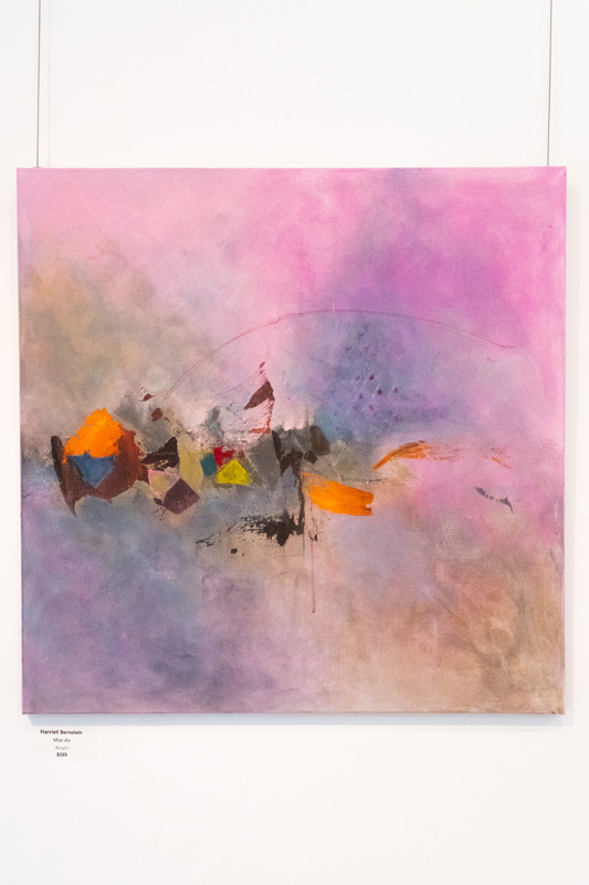 Harriet Bernstein’s “Mist Air” acrylic painting sold at the opening reception.