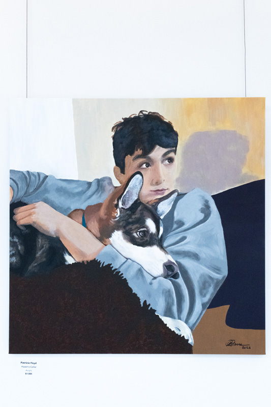 Patricia Floyd’s “Hazen’s Collar” acrylic painting.